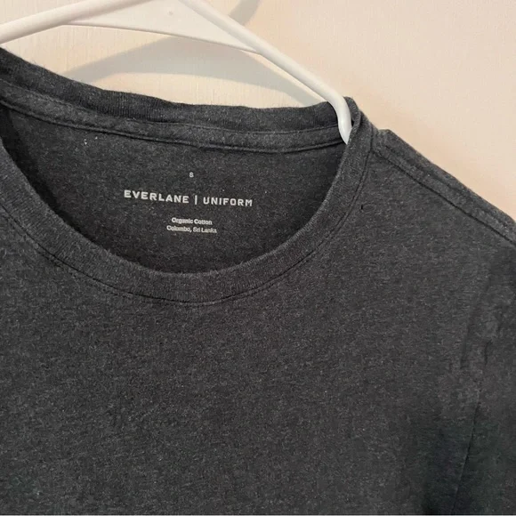 Everlane Organic Cotton Charcoal Crew Neck Uniform T-Shirt Small - Picture 2 of 10